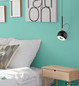 Preview: Globo LED Pendelleuchte Donovan 10W warmweiss Schwarz matt goldfarben Metall Ø12cm