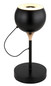 Preview: Globo LED Tischleuchte Donovan 10W warmweiss Schwarz matt goldfarben Metall Ø13cm