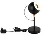 Preview: Globo LED Tischleuchte Donovan 10W warmweiss Schwarz matt goldfarben Metall Ø13cm