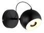 Preview: Globo LED Wandleuchte Donovan 10W warmweiss Schwarz matt goldfarben Metall Ø12cm