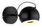 Preview: Globo LED Wandleuchte Donovan 10W warmweiss Schwarz matt goldfarben Metall Ø12cm