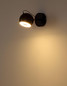 Preview: Globo LED Wandleuchte Donovan 10W warmweiss Schwarz matt goldfarben Metall Ø12cm