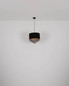 Preview: Globo Pendelleuchte Coletta E27 Schwarz matt Metall Textil Ø40cm