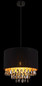 Preview: Globo Pendelleuchte Coletta E27 Schwarz matt Metall Textil Ø40cm