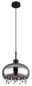 Preview: Globo Pendelleuchte Corry E27 Schwarz matt rauchfarben Metall Glas Ø28cm