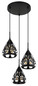 Preview: Globo Hassan E27 Hängeleuchte 3-fach 40W Schwarz Matt, Metall Ø17cm 15889-3H
