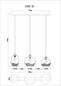 Preview: Globo Pendelleuchte Jessica 3-flammig E27 Goldfarben matt Metall Glas 120x90cm