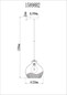 Preview: Globo Pendelleuchte Jessica E27 Goldfarben matt brombeerfarben Metall Glas Ø18cm