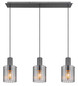 Preview: Globo Tulivar E27 Hängeleuchte 3-fach 40W Grau Dunkel, Metall Ø18cm 15904-3H