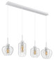 Preview: Globo Pendelleuchte Nesa 4-flammig E27 Weiß matt Metall 120x90cm