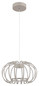 Preview: Globo LED Pendelleuchte Ribbon 40W warmweiss Sandfarben matt Metall Aluminiumstäbe Ø40cm