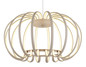 Preview: Globo LED Pendelleuchte Ribbon 40W warmweiss Sandfarben matt Metall Aluminiumstäbe Ø40cm