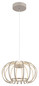 Preview: Globo LED Pendelleuchte Ribbon 40W warmweiss Sandfarben matt Metall Aluminiumstäbe Ø40cm