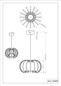 Preview: Globo LED Pendelleuchte Ribbon 40W warmweiss Sandfarben matt Metall Aluminiumstäbe Ø40cm
