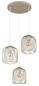 Preview: Globo Dichti E27 Hängeleuchte 3-fach 40W Sandfarben Matt, Metall Ø18cm 15965-3HR