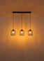 Preview: Globo Pendelleuchte Dichti 3-flammig E27 Schwarz matt Metall Metallgeflecht 150x84cm