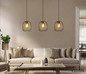 Preview: Globo Pendelleuchte Dichti 3-flammig E27 Schwarz matt Metall Metallgeflecht 150x84cm