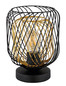 Preview: Globo Tischleuchte Dichti E27 Schwarz matt Metall Metallgeflecht Ø18cm