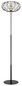 Preview: Globo Stehleuchte Greys E27 Schwarz matt Metall Metallgeflecht 162cm