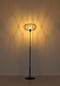 Preview: Globo Stehleuchte Greys E27 Schwarz matt Metall Metallgeflecht 162cm