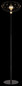 Preview: Globo Stehleuchte Greys E27 Schwarz matt Metall Metallgeflecht 162cm