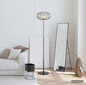 Preview: Globo Stehleuchte Greys E27 Schwarz matt Metall Metallgeflecht 162cm