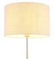 Preview: Globo Stehleuchte Deleon E27 Sandfarben matt cremefarben Metall Textil 159cm