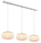 Preview: Globo Pendelleuchte Juana 3-flammig E27 Verchromt klar verspiegelt Metall 120x95cm