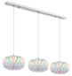 Preview: Globo Pendelleuchte Juana 3-flammig E27 Verchromt klar verspiegelt Metall 120x95cm