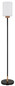 Preview: Globo Stehleuchte Rowena E27 Schwarz matt opal matt Metall Glas 150cm