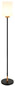 Preview: Globo Stehleuchte Rowena E27 Schwarz matt opal matt Metall Glas 150cm