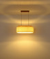 Preview: Globo Pendelleuchte Jannie 3-flammig E27 Braun naturfarben Holz Leinen 150x70cm