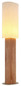 Preview: Globo Stehleuchte Jannie E27 Braun naturfarben Holz Leinen 140cm