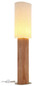 Preview: Globo Stehleuchte Jannie E27 Braun naturfarben Holz Leinen 140cm