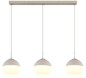 Preview: Globo Pendelleuchte Ragusa 3-flammig E27 Sandfarben matt Metall Glaskugeln 120x90cm