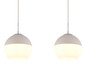 Preview: Globo Pendelleuchte Ragusa 3-flammig E27 Sandfarben matt Metall Glaskugeln 120x90cm