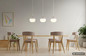 Preview: Globo Pendelleuchte Ragusa 3-flammig E27 Sandfarben matt Metall Glaskugeln 120x90cm