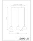 Preview: Globo Pendelleuchte Ragusa 3-flammig E27 Sandfarben matt Metall Glaskugeln 120x90cm