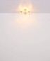 Preview: Globo LED Deckenleuchte Floriella 15W warmweiss Goldfarben klar Metall Glaskristalle Ø50cm