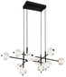 Preview: Globo LED Pendelleuchte Aida 70W CCT warm-/neutral-/tageslichtweiss Schwarz matt Metall 220x115cm