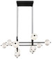 Preview: Globo LED Pendelleuchte Aida 70W CCT warm-/neutral-/tageslichtweiss Schwarz matt Metall 220x115cm