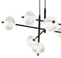 Preview: Globo LED Pendelleuchte Aida 70W CCT warm-/neutral-/tageslichtweiss Schwarz matt Metall 220x115cm