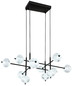 Preview: Globo LED Pendelleuchte Aida 70W CCT warm-/neutral-/tageslichtweiss Schwarz matt Metall 220x115cm