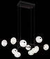 Preview: Globo LED Pendelleuchte Aida 70W CCT warm-/neutral-/tageslichtweiss Schwarz matt Metall 220x115cm