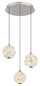 Preview: Globo LED Pendelleuchte Virina 24W warmweiss Verchromt klar Metall K9 Kristalle Ø41cm