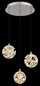 Preview: Globo LED Pendelleuchte Virina 24W warmweiss Verchromt klar Metall K9 Kristalle Ø41cm