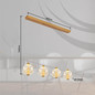 Preview: Globo LED Pendelleuchte Virina 32W warmweiss Goldfarben klar Metall K9 Kristalle 150x93cm