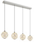 Preview: Globo LED Pendelleuchte Virina 32W warmweiss Verchromt klar Metall K9 Kristalle 150x93cm