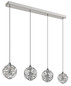 Preview: Globo LED Pendelleuchte Virina 32W warmweiss Verchromt klar Metall K9 Kristalle 150x93cm