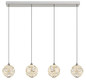 Preview: Globo LED Pendelleuchte Virina 32W warmweiss Verchromt klar Metall K9 Kristalle 150x93cm